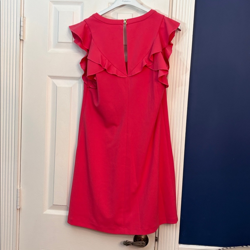 Vince Camuto Coral Ruffle Sleeve Sheath Dress Size 6 Career Office Cocktail - 10 - Picture 4 of 4